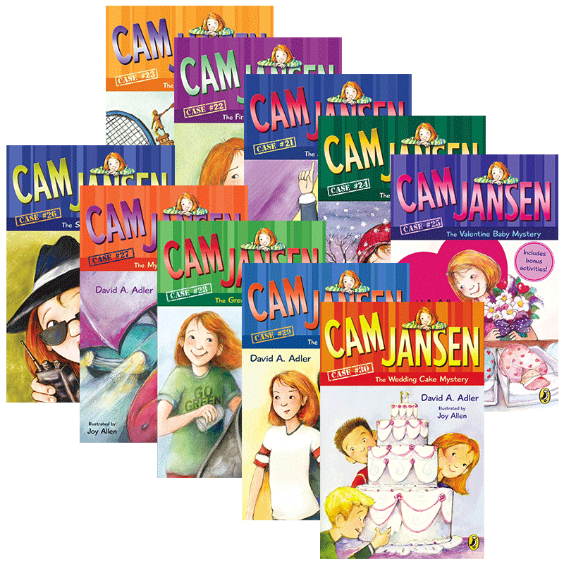侦探故事21-30册 英文原版小说 Cam Jansen 少女侦探简森 少儿儿童分级读物书籍 英文版进口英语初级桥梁章节书 David Adler