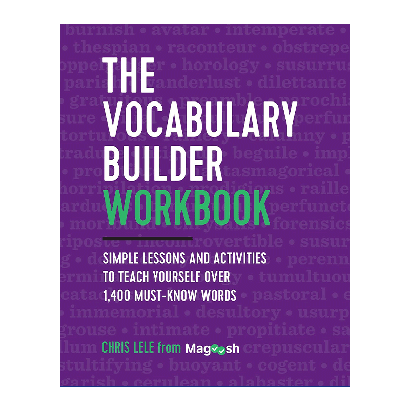 英文原版 The Vocabulary Builder Workbook 英语词汇练习册 自学超过1400个必须知道的单词 GRE托福词汇 英文版 进口英语原版书籍