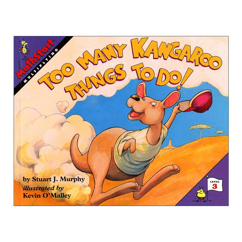 英文原版 Mathstart Level 3 Too Many Kangaroo Things to Do! 数学启蒙系列分级3 绘本 英文版 进口英语原版书籍 - 图0
