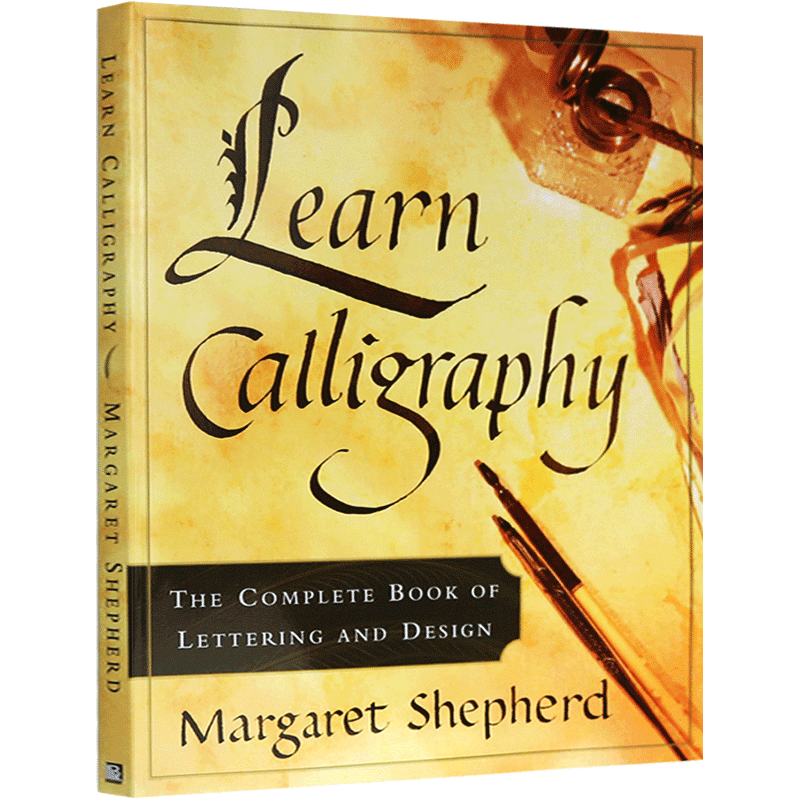 正版 英语字贴 英文原版 Learn Calligraphy英文进口书法字贴 手写印刷体意大利罗马斜衡水圆体 英文版书法学习艺术设计指导书