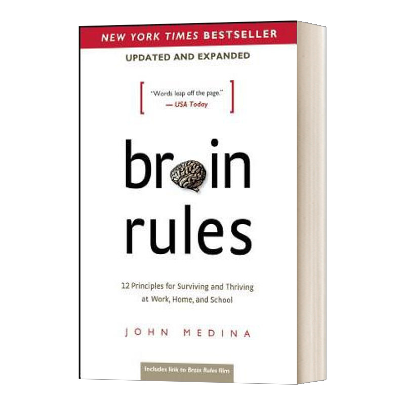 英文原版 Brain Rules Updated and Expanded 大脑法则 让大脑自由 更新版 英文版 进口英语原版书籍 - 图0