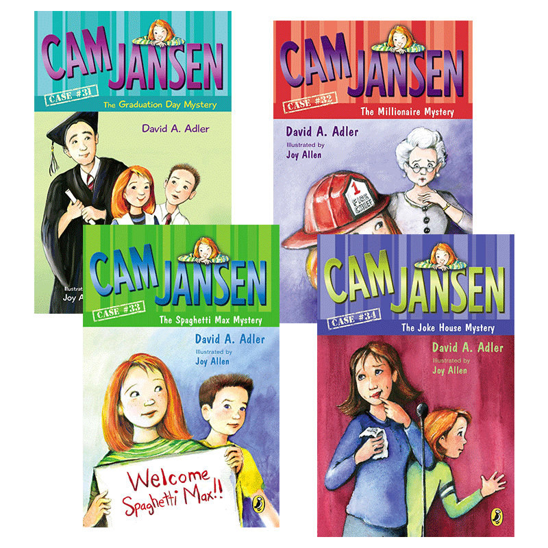 侦探故事31-34册 Cam Jansen 英文原版小说  少女侦探简森 少儿儿童分级读物书籍 英文版进口英语初级桥梁章节书 David Adler