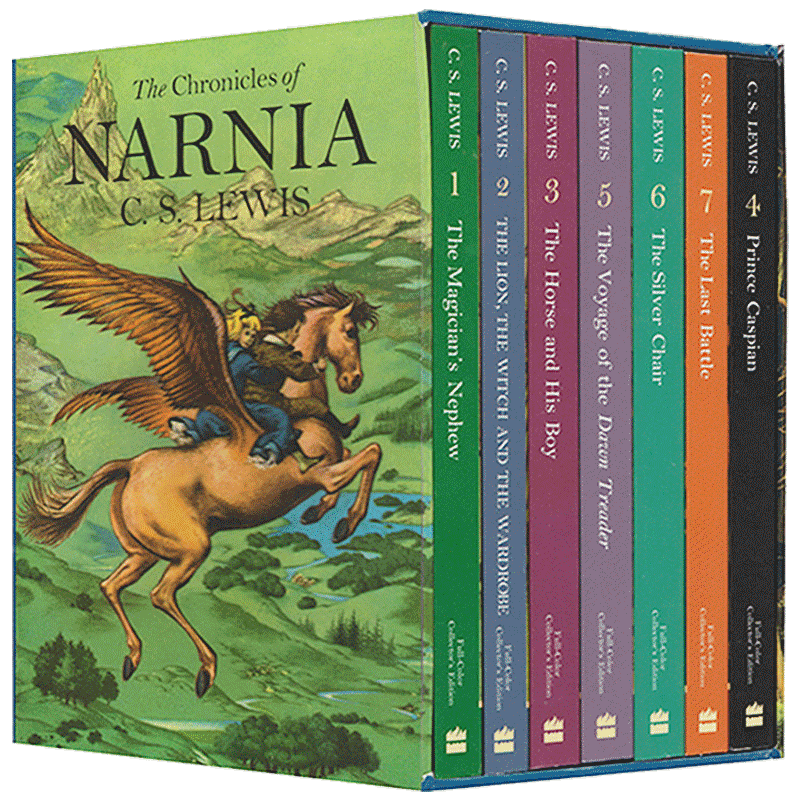 英文原版小说 纳尼亚传奇七册全集1-7 全彩典藏版 The Chronicles of Narnia Box Set 魔法师的外甥能言马与男孩凯斯宾王子进口书 - 图2