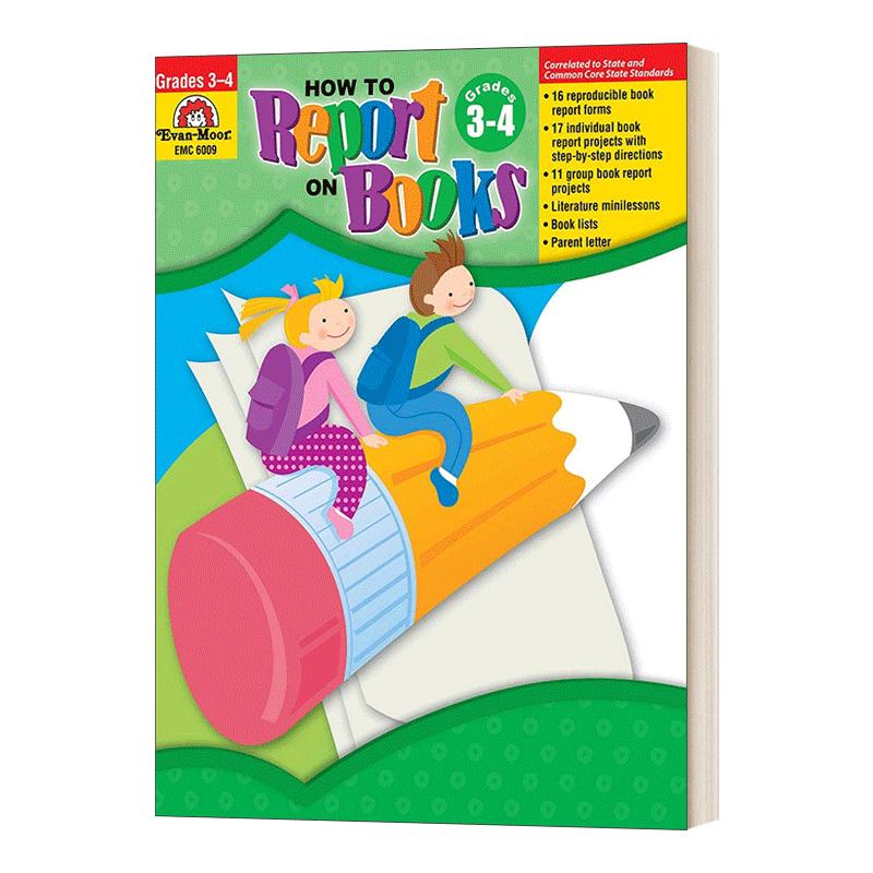 英文原版 How to Report on Books Grade 3-4 如何写读后感 三至四年级 英文版 进口英语原版书籍儿童全英语书