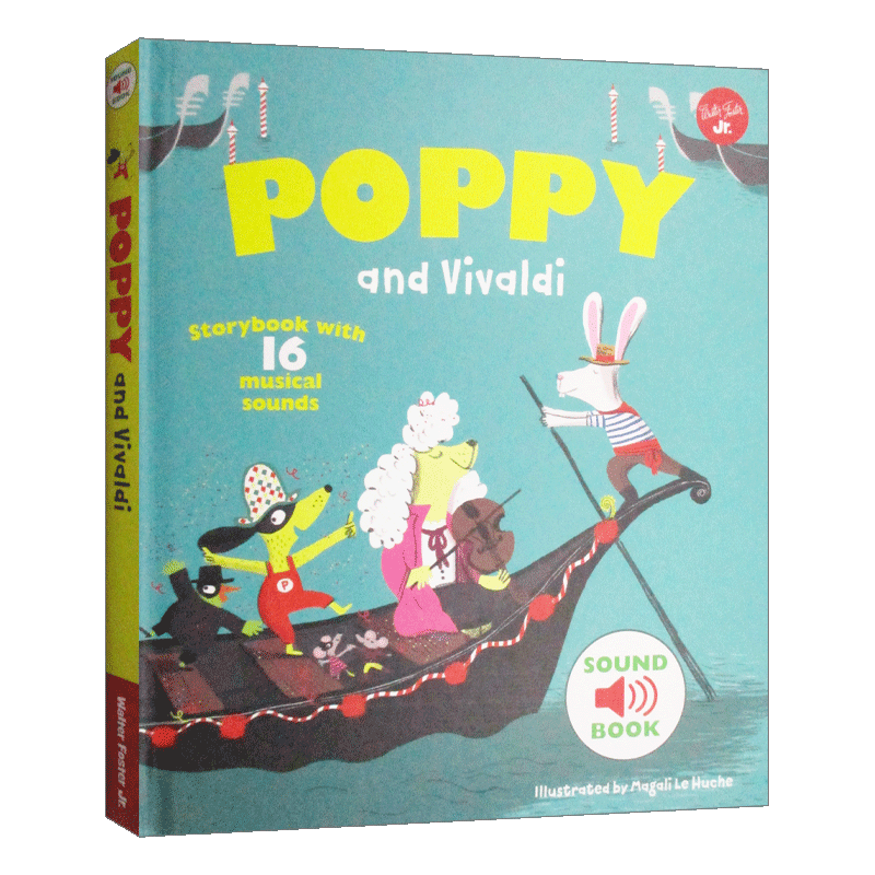 英文原版 Poppy and Vivaldi With 16 musical sounds! 小狗波比与维亚迪 发声书 精装 英文版 进口英语原版书籍