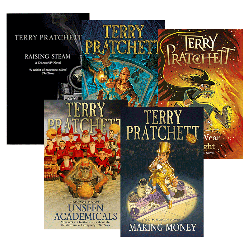 英文原版 Discworld Novel 碟形世界系列36-40 五册套装 畅销科幻小说 Terry Pratchett 看不见的运动服 英文版 进口英语原版书籍 - 图1