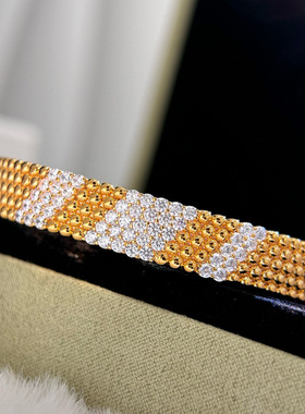 经典款S925纯银精工高级感五排珠珠排钻手镯·5A高碳钻大货实拍