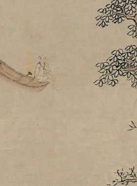 王翚唐寅诗意图高清微喷绘复制古
