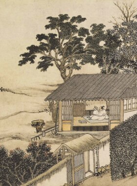 明 沈周 东庄图册21张山水册页高清数字微喷复制临摹手稿范本