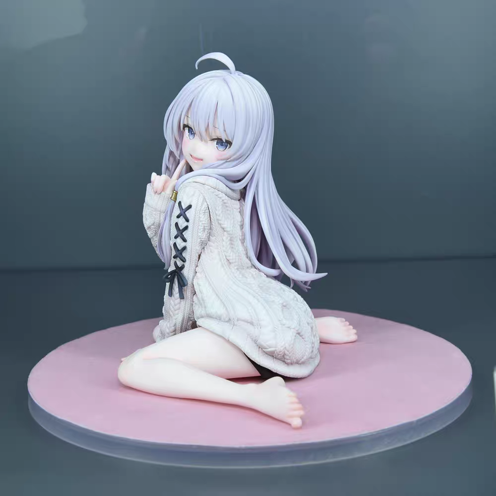 魔女之旅手办毛衣伊蕾娜坐扫帚二次元美少女手办机箱摆件模型 - 图0