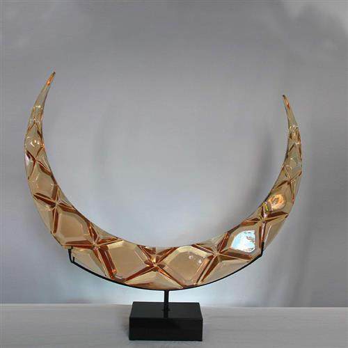 仿琉璃雕塑抽象家居装饰艺术品新型花纹交叉时尚桌面摆件透明雕塑,淘宝优惠券,粉丝福利购,淘宝优惠卷