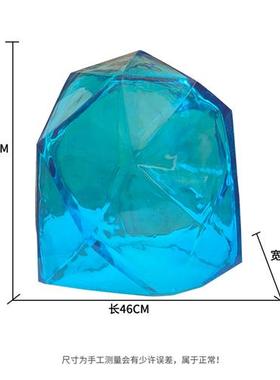 透明树脂大型景观石头摆件酒店别墅大堂庭院水池落地雕塑软装饰品