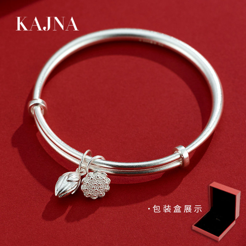 s9999女国潮古风银首饰纯银手镯 卡吉娜手镯