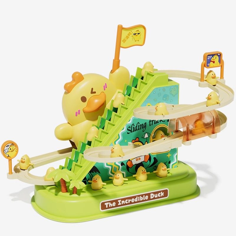 网红小鸭子爬楼梯玩具儿童益智1一3岁宝宝轨道滑滑梯电动男孩女孩,淘宝优惠券,粉丝福利购,淘宝优惠卷