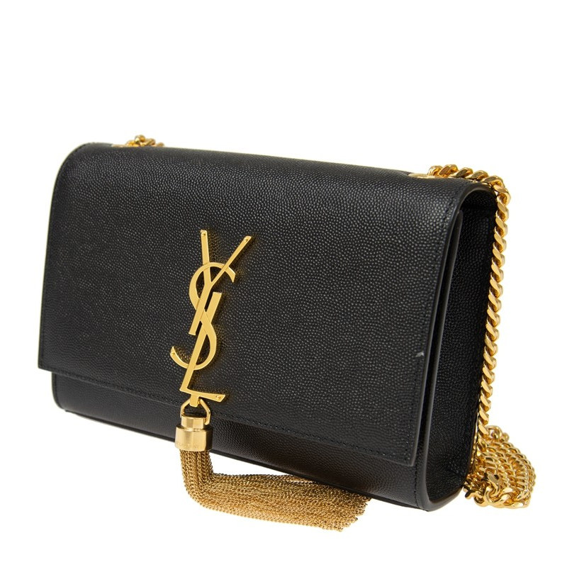 ysl女士黑色皮革斜挎包 TPOK海外女士包袋