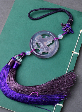 2026马年新年生肖马汽车挂件车载后视镜装饰吊坠车挂饰本命年礼物