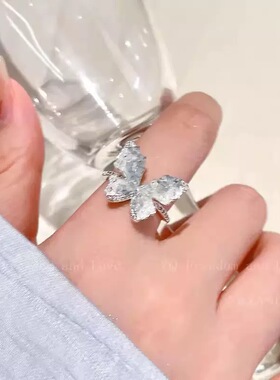 幸运四叶草可调戒指小众简约