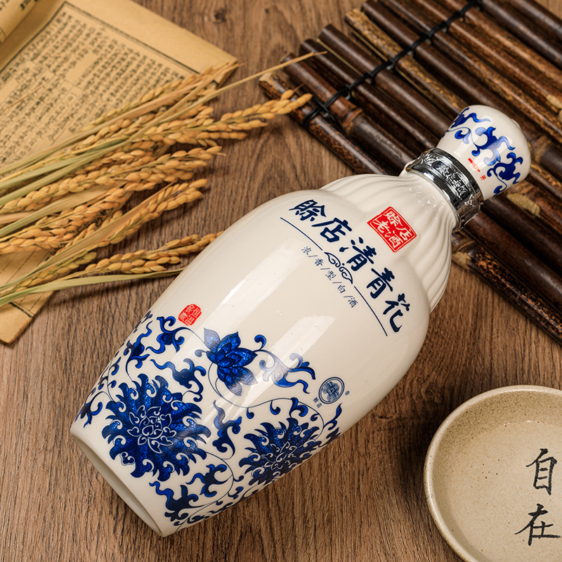 赊店清青花酒赊店老酒52度浓香型河南白酒纯粮食500ml礼盒装