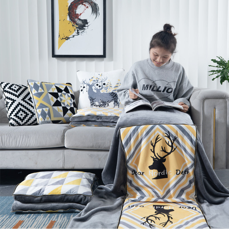 抱枕被子两用冬季加厚2022新款抱枕毯子办公室午睡二合一车载定制,淘宝优惠券,粉丝福利购,淘宝优惠卷