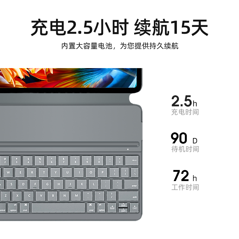 爱魔适用华为matepad键盘Air磁吸12.6保护壳套Pro11英寸11.4平板蓝牙10.4无线Pro10.8荣耀v7Pro通用22妙控 - 图2