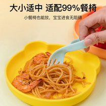 Small Bear Baby Dinner Plate Silicone Gel Suction one-piece Sub-lattice tray Baby complementary bowl Autonomous eating cutlery tray Anti-fall