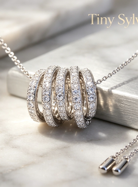 Tiny Sylvie轻奢多圈小蛮腰项链玫瑰金简约气质锁骨链高级感饰品