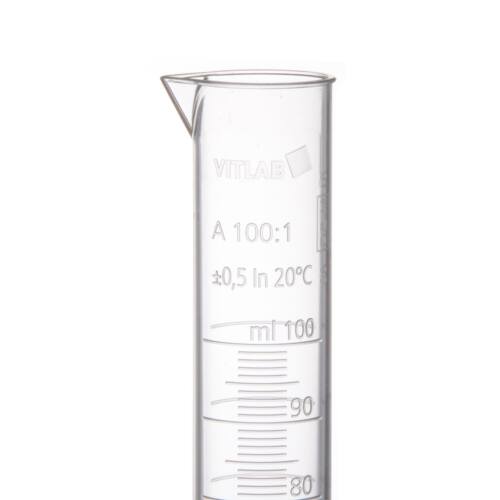 塑料刻度量筒A级PMP高透明附KB证书B级PP量筒VITLAB 10/25/50/100/250/500/1000/2000ml塑料直筒量杯含票包邮 - 图2