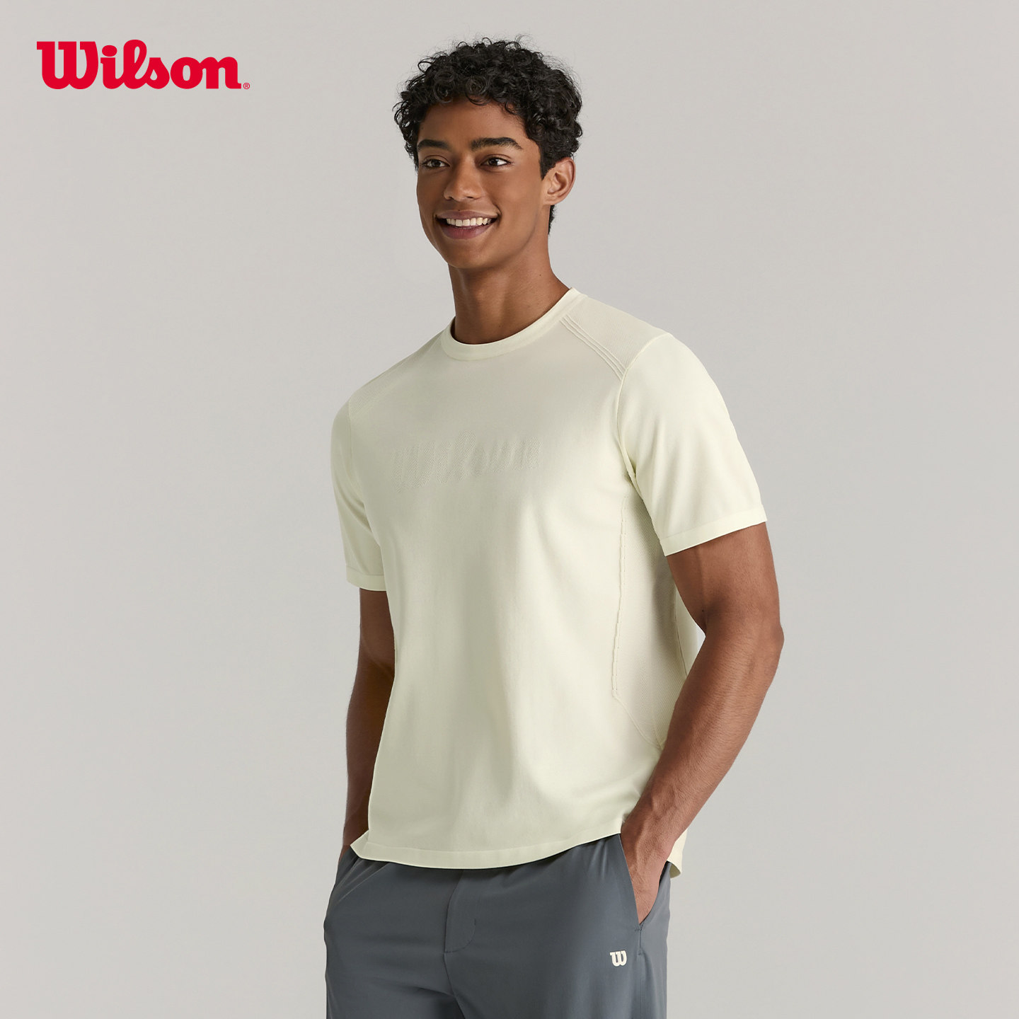 Wilson威尔胜官方春季男士飞织工艺肌理LOGO网球运动短袖T恤,淘宝优惠券,粉丝福利购,淘宝优惠卷