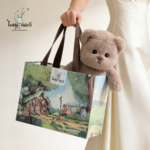 TeddyTales莉娜熊毛绒小熊床上陪伴玩偶娃娃安抚公仔女生日礼物 - 图0