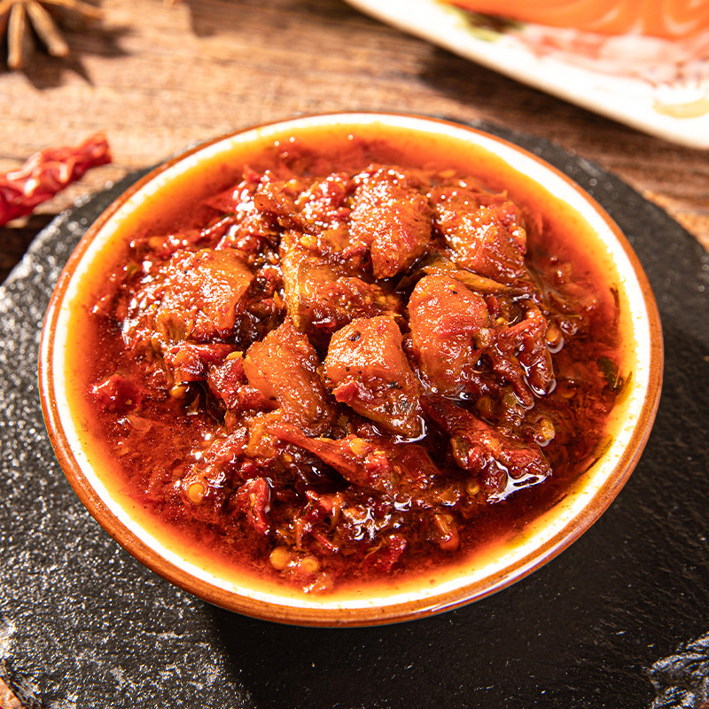 西尔丹三文鱼辣椒酱190g新疆特产牛肉坚果黄豆香菇酱料四平头辣椒,淘宝优惠券,粉丝福利购,淘宝优惠卷