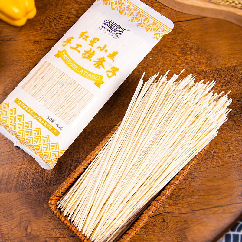 新疆特产拉条子天山旱沃红星小麦面条拉面拌面挂面劲道的速食400g,淘宝优惠券,粉丝福利购,淘宝优惠卷