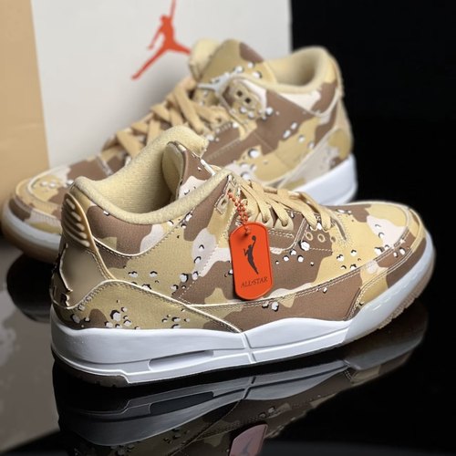 Air Jordan 3运动休闲鞋 潮流复古缓震休闲鞋HM4301-200黄 - 图1