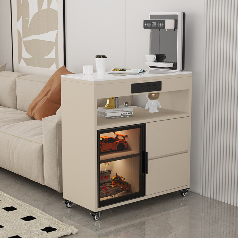嗨佩小匠智能沙发边柜带插座侧边柜可移动客厅茶水柜窄柜多功能,淘宝优惠券,粉丝福利购,淘宝优惠卷
