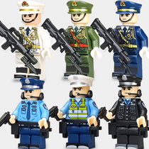 China Building Blocks Boys Assembly Police Special Soldiers Military Paparazzi Army Air Force Soldiers Toy Petty puppets