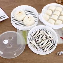 80%HOTMicrowave Oven Steamer Round Plastic Bowl Dish Bun