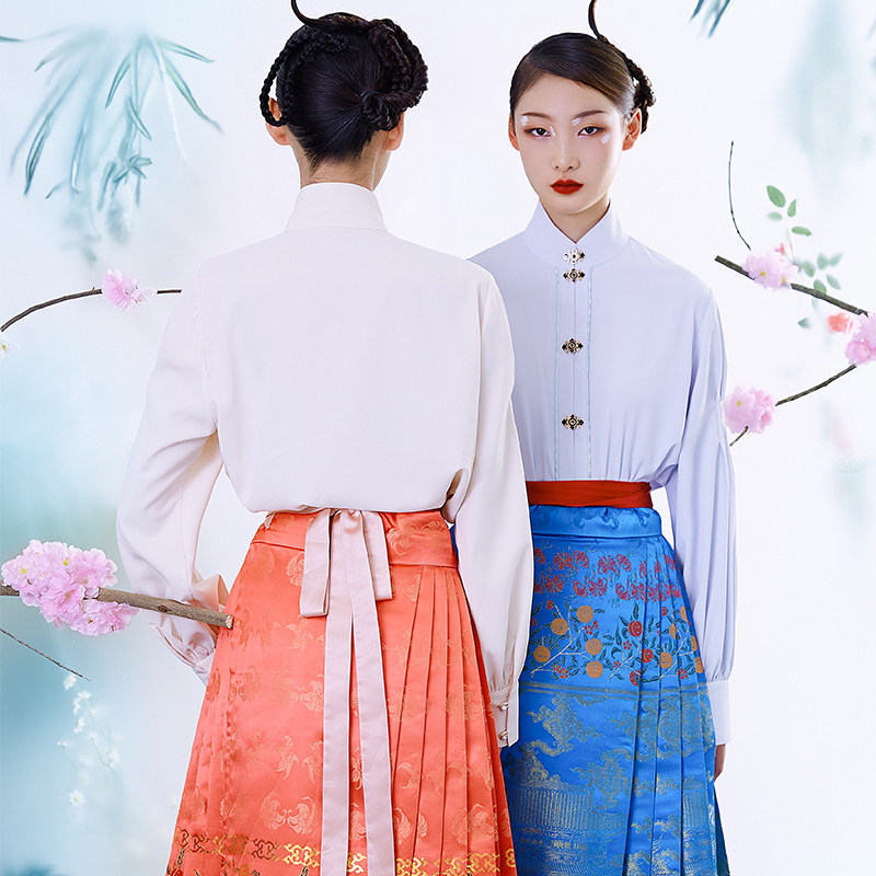 汉桃花原创汉服长袖汉元素夏衬衫 汉桃花汉服