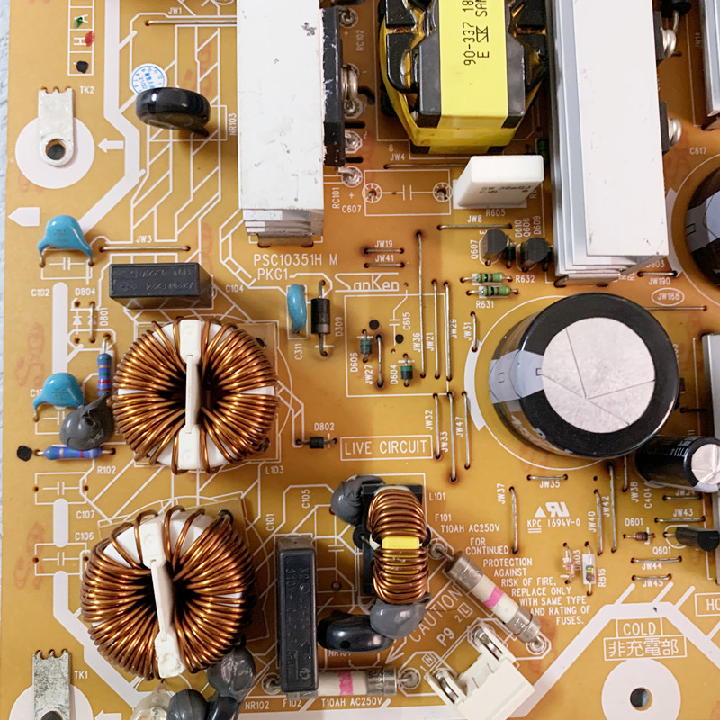 拆机松下TH-P42UT30C TH-P46UT30C TH-P50UT30C电源板PSC10351H M - 图0