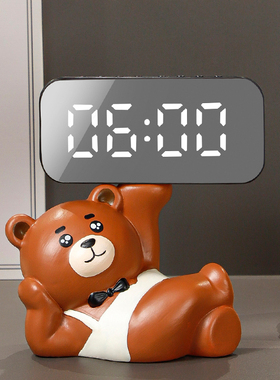 布莱熊可爱钥匙收纳玄关摆件收纳盘客厅桌面办公桌轻奢高档装饰品