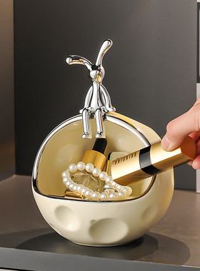 琴晨陶瓷钥匙收纳玄关摆件现代