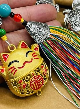 西藏特色旅游纪念品吊坠招财猫挂