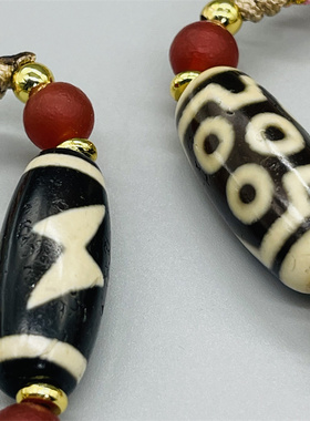 保真西藏扎基同款玛瑙天珠手链