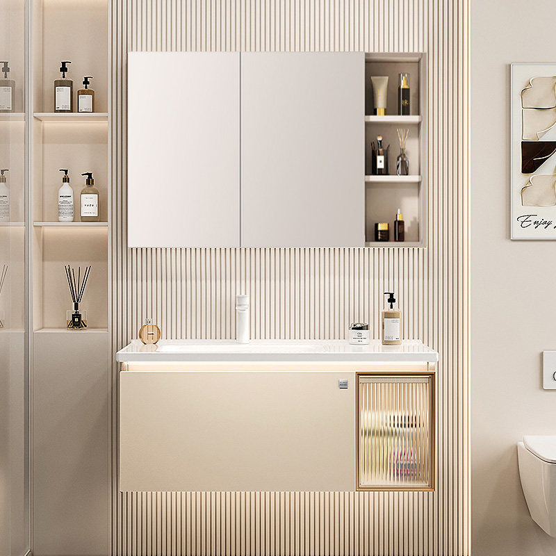 顾家家居轻奢风智能浴室柜组合陶瓷一体盆卫生间洗脸洗漱台卫浴柜,淘宝优惠券,粉丝福利购,淘宝优惠卷