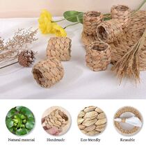 6pcs set of Napkin ring handmade round the Wven table Napkins