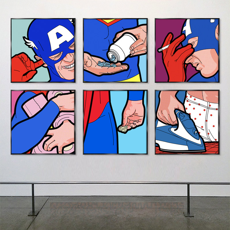 免打孔海报挂画沙发背景装饰画潮流墙面壁画搞怪搞笑创意客厅电竞,淘宝优惠券,粉丝福利购,淘宝优惠卷