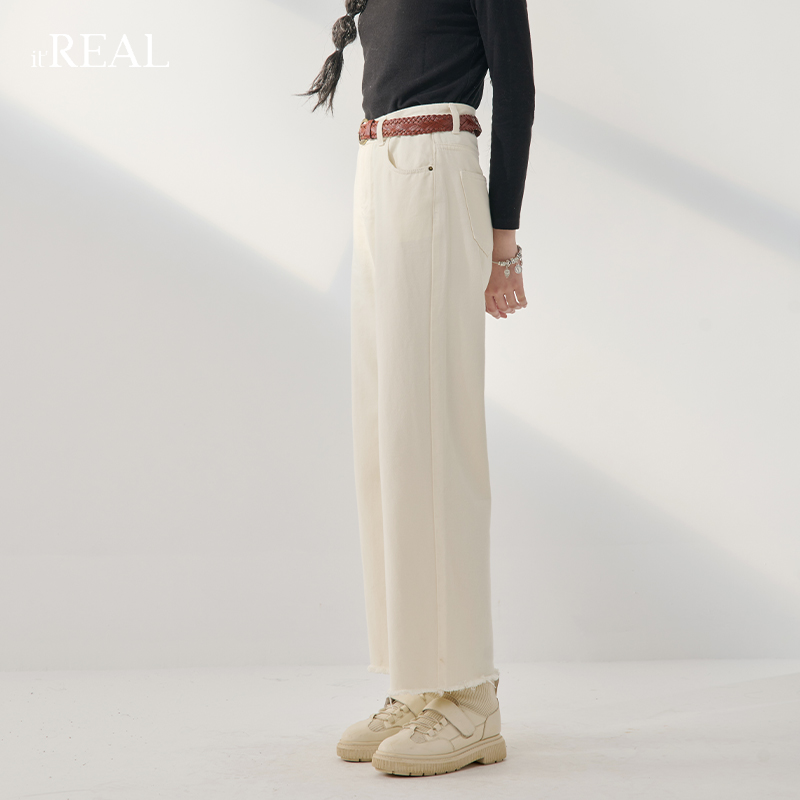 itreal瑞尔2022秋季直筒显高牛仔裤 itreal牛仔裤