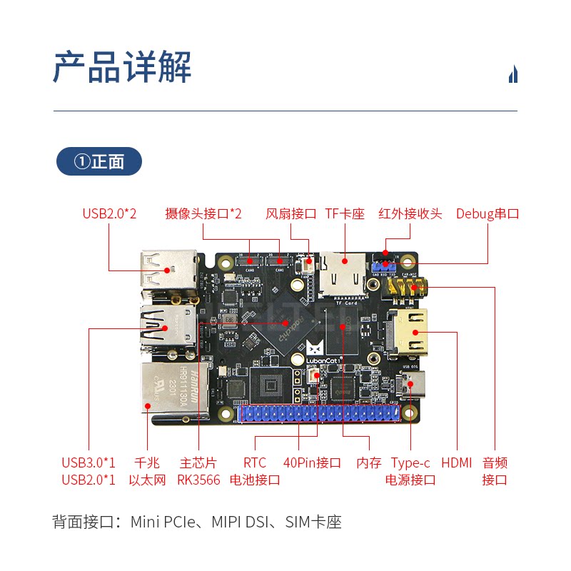 鲁班猫1S野火ROS开发板ubuntu机器人RK3566兼容树莓派linux主控板_虎窝淘