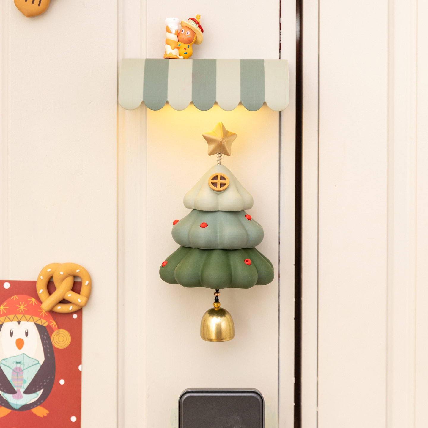 阿楹 入户门风铃挂件多巴胺磁吸小夜灯新年儿童房衣柜圣诞墙壁饰,淘宝优惠券,粉丝福利购,淘宝优惠卷