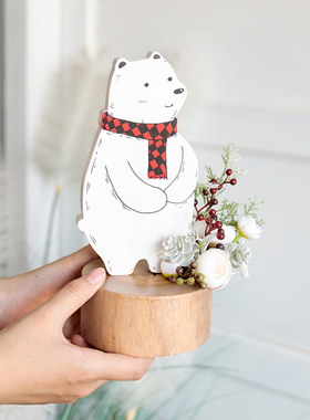 阿楹可爱儿童房摆件创意ins木质