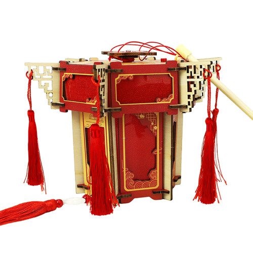 科技小制作旋转音乐宫灯DIY手工制作中国风科学实验玩具新年礼物 - 图3