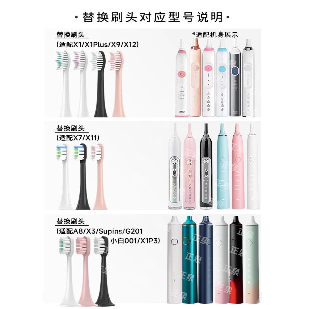 HEPONKAL适用拜尔拜耳电动牙刷头X1/X7/X11/supins/X3/A8/201替换 - 图0
